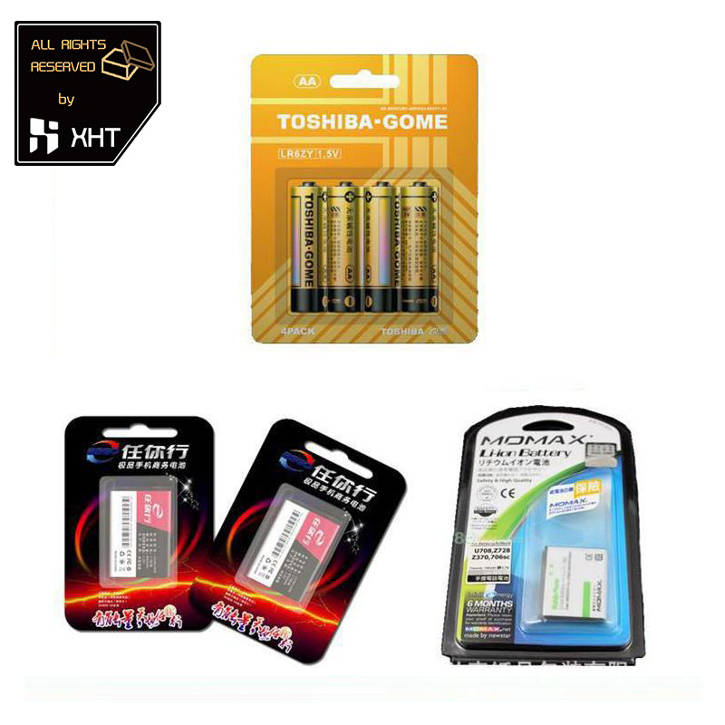 Factory Custom-Made Various Blister Paper Card Packaging Pet Hot-Pressed Blister Battery Toy Flash Card Printing Color Card