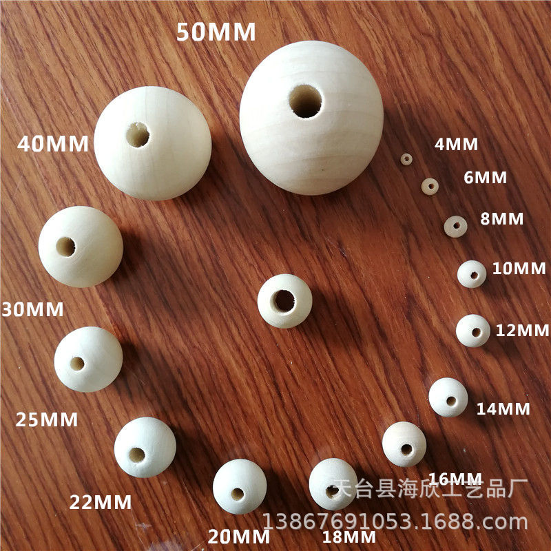 Оптовая продажа круглых бусин Лотос натурального цвета, перфорированные деревянные бусины, деревянные бусины 4-60 мм, свободные бусины, аксессуары для DIY