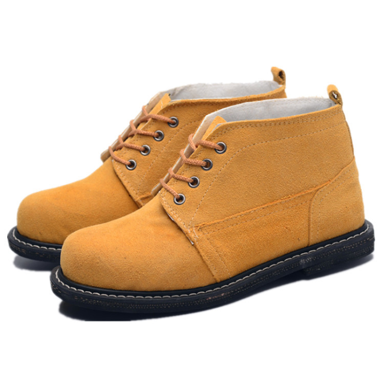 Tire-Soled Labor Protection Shoes, Men's Work Shoes, Steel Toe Caps, Anti-Smash, Anti-Puncture, Welding Old Protection Shoes, Wear-Resistant, High-Temperature-Resistant and Non-Slip