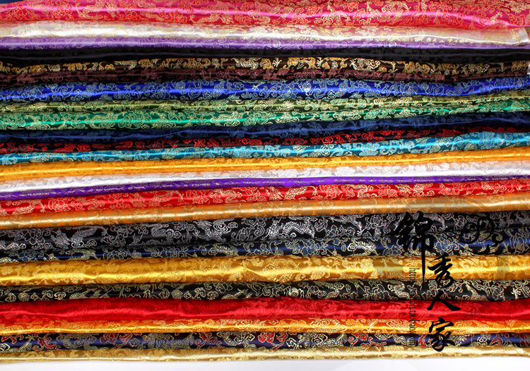 Brocade Fabric Ancient Costume Hanfu COS Kimono Tang Suit Cheongsam Silk Brocade Fabric Dragon Pattern Series