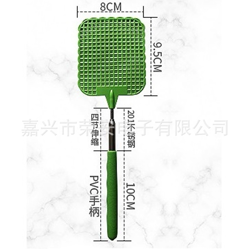 Factory supply AMAZON/EBAY/WISH mini fly swatter retractable stainless steel rod 30g