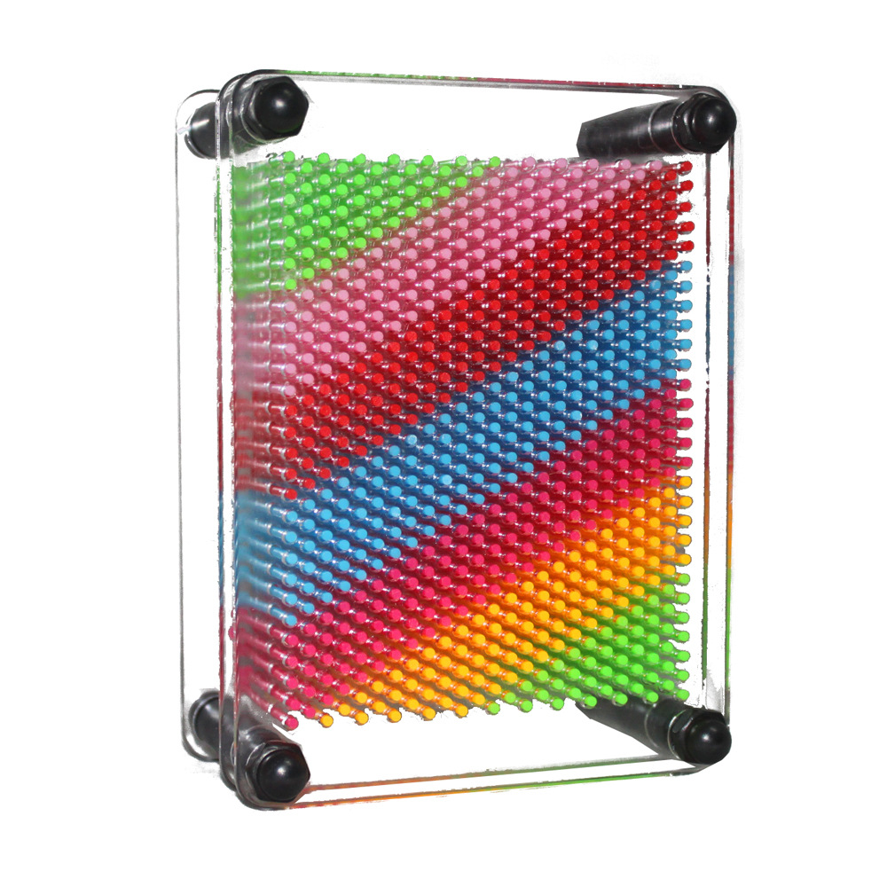 small size plastic square clone hand model European-style changeable needle painting pinart three-dimensional needle carving children's educational toys