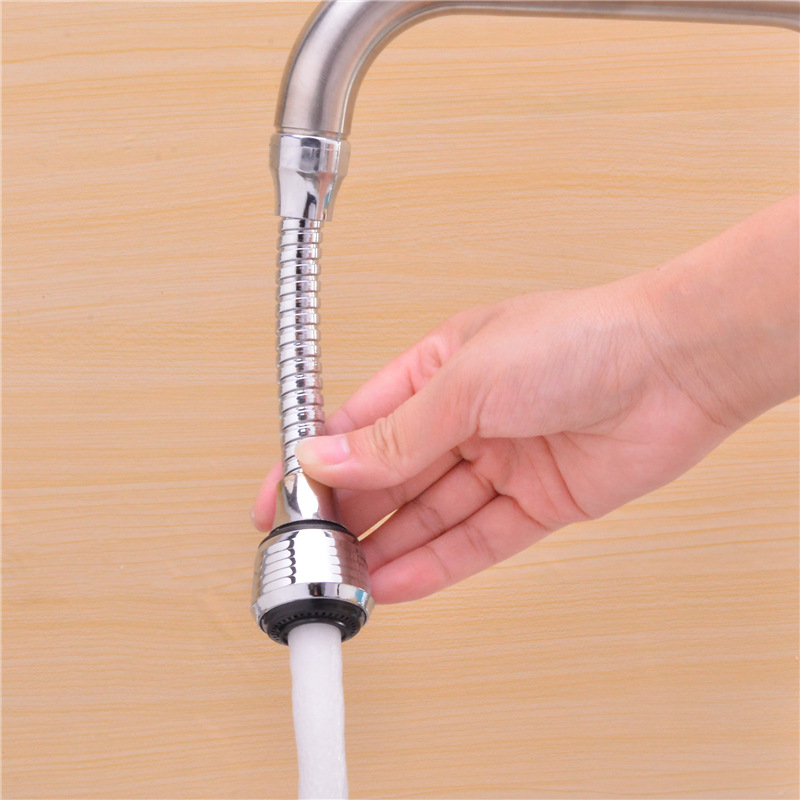 360-Degree Rotating Universal Faucet Booster Splash-Proof Showerhead Extended Spout Filter Water-Saving Aerator