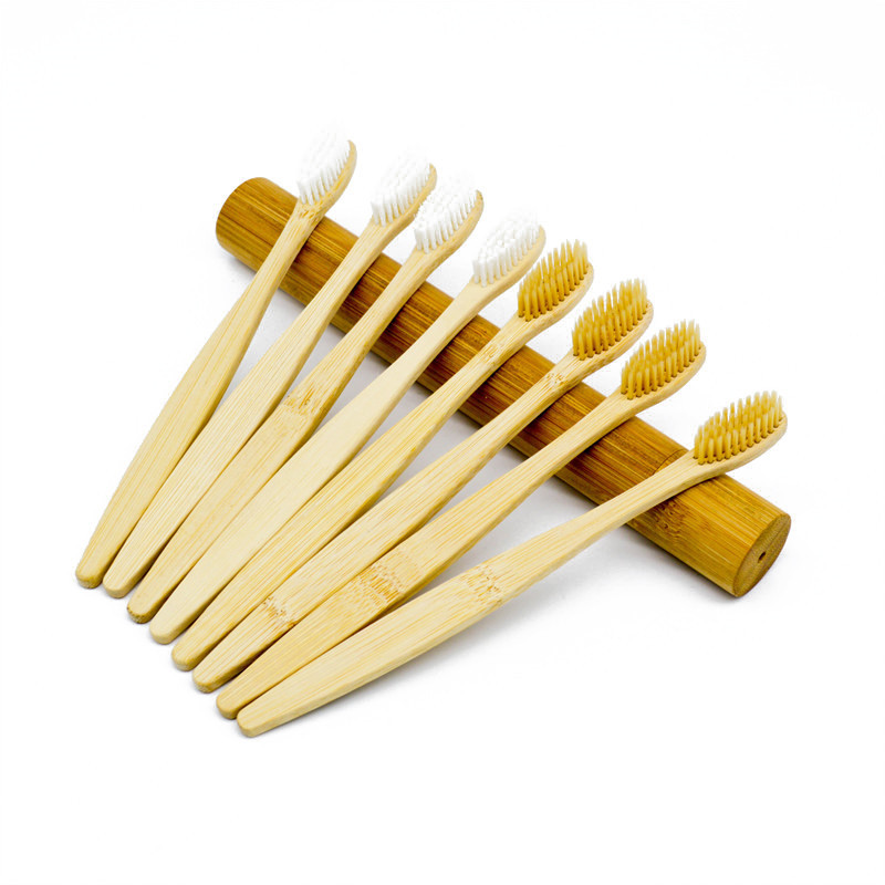 Cross-Border Disposable B&B Hotel Supplies Mildew-Proof Material Bamboo Toothbrush Adult Bamboo Charcoal Soft-Bristled Wash Set Toothbrush