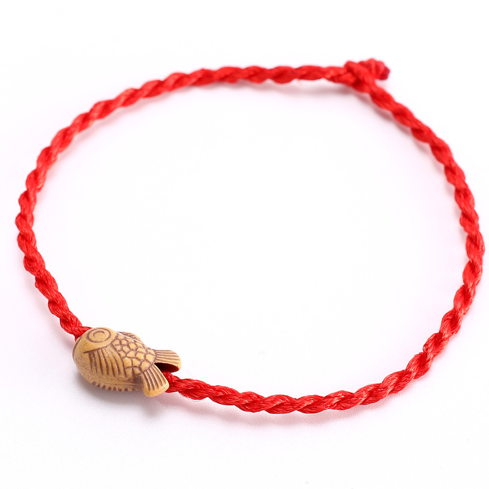 Birth year red rope hand rope peach core twelve Zodiac red rope bracelet anklet online store small gift stall wholesale