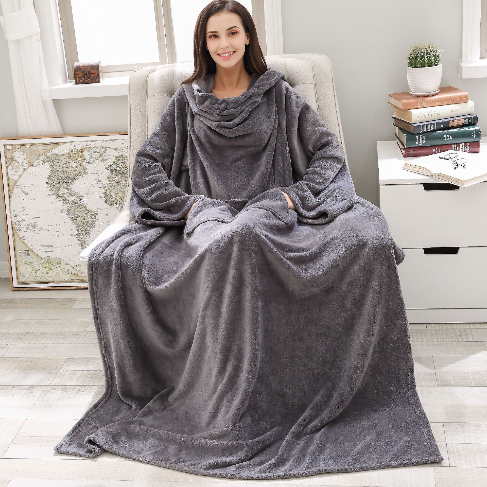 Cross-Border Amazon Factory Direct Sales Lazy Blanket Coral Velvet Nap Blanket Flannel Velvet Blanket Lazy Shawl Blanket