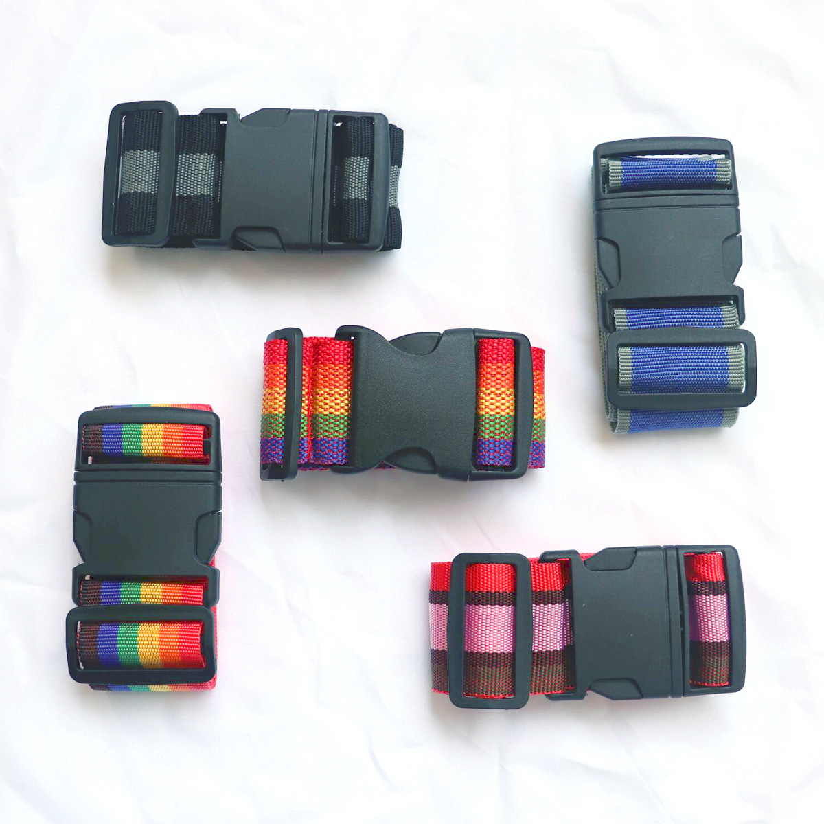 Trunk Strap Cross-border One-word Wrapping Strap No-code Luggage Strap Suitcase Anti-theft Buckle Strap