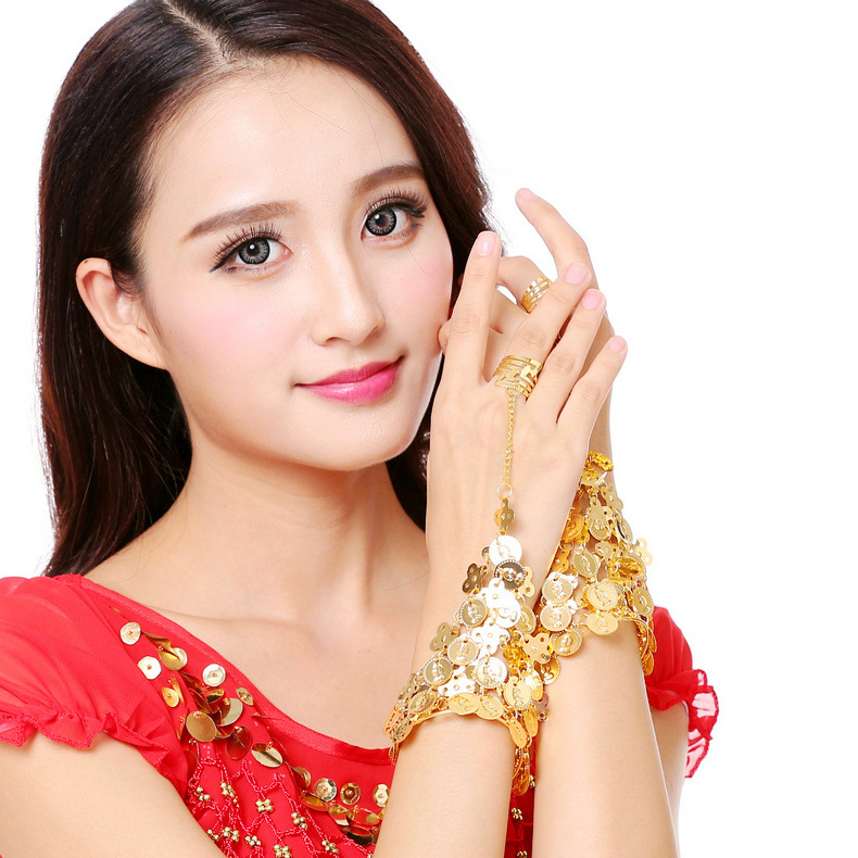 Belly Dance Costume Accessories Ring Bracelet Indian Dance Performance Accessories Jewelry Ring Bracelet Bracelet Dance Performance