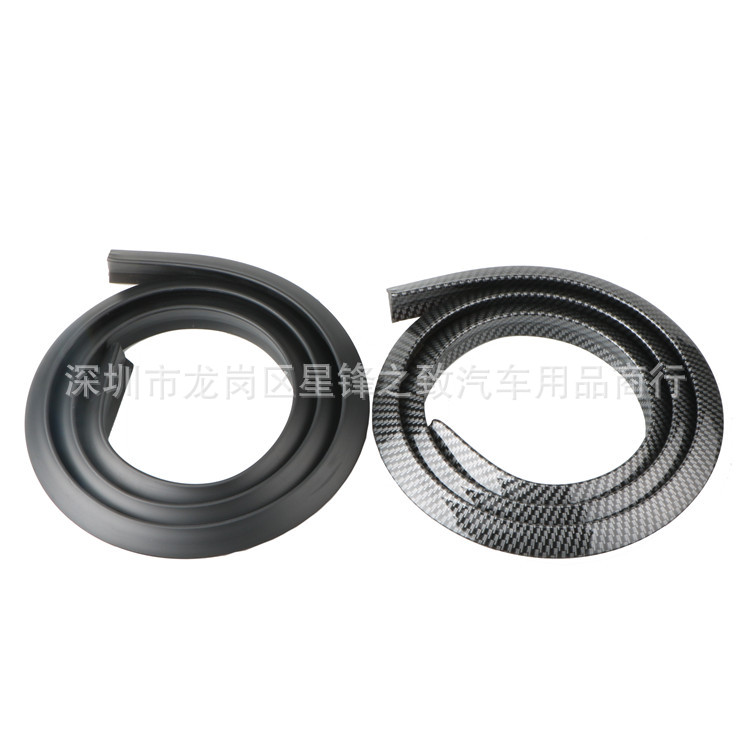 Automobile carbon fiber triangle wheel eyebrow rubber wheel eyebrow decoration protection strip wheel mud anti-scratch anti-scratch rubber strip universal