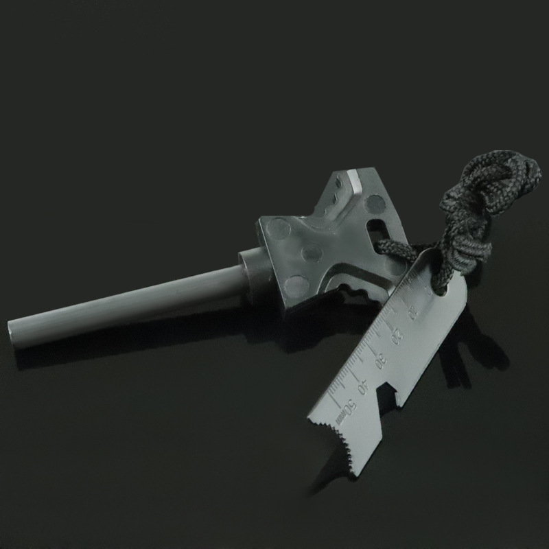 Огниво в форме бабочки с широким держателем, многофункциональный огниво для выживания, магниевый стержень и открывалка для бутылок