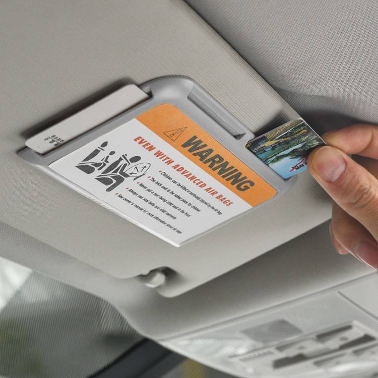 Car Supplies Sun Visor Card Holder Car Card Holder Car Card Inserter Card Slot Multifunctional Card Storage Inside the Car