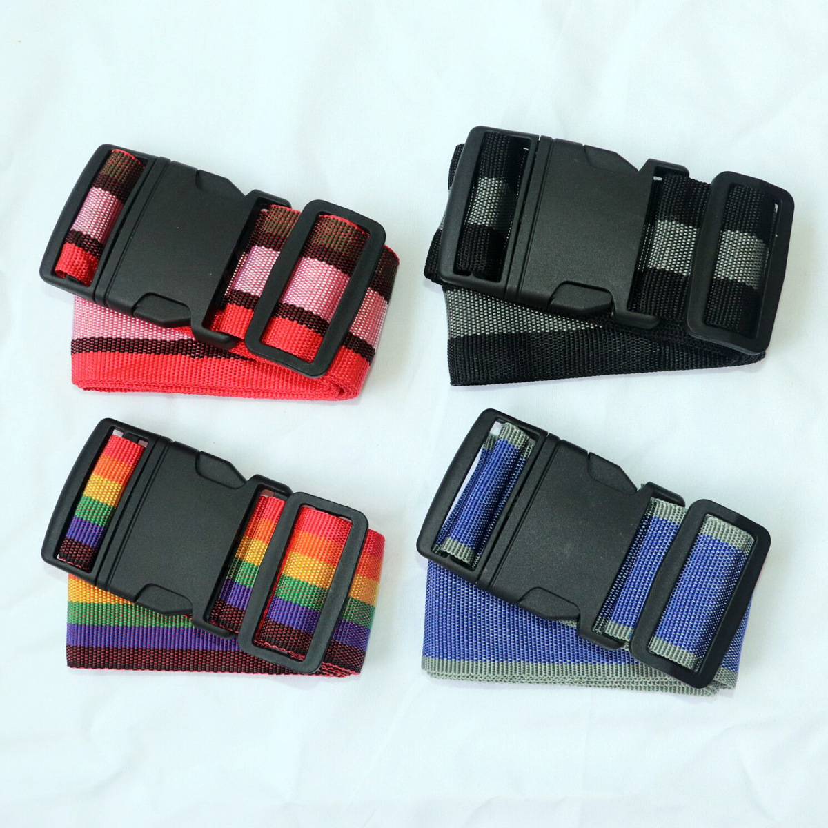 Trunk Strap Cross-border One-word Wrapping Strap No-code Luggage Strap Suitcase Anti-theft Buckle Strap