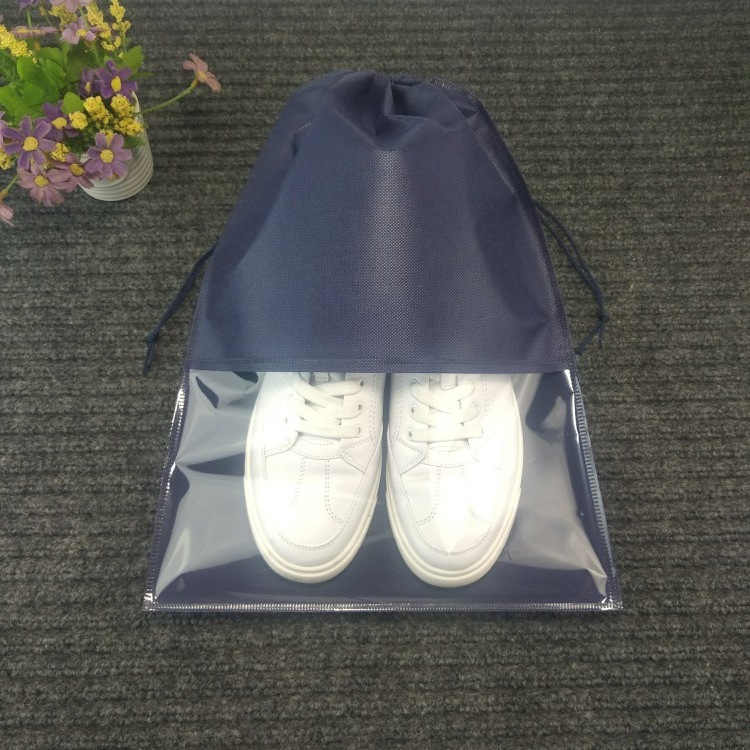 In stock shoes dustproof storage bag travel artifact essential shoe cover shoe bag non-woven shoe bag shoe cover drawstring pocket