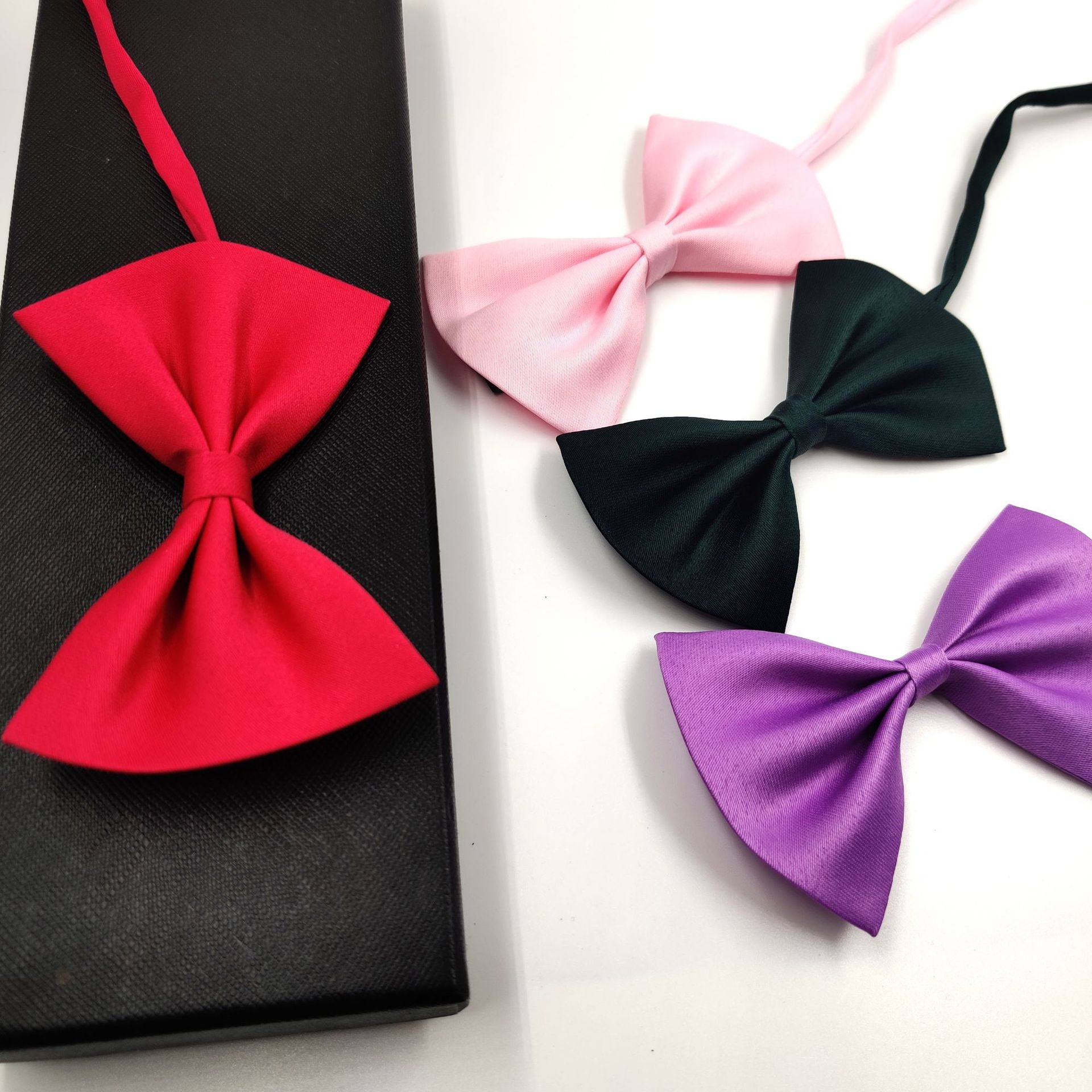 Solid Color Pet Single-Layer Bow Tie for Kidsren, Trendy Disposable Performance Bow Tie, 15 Colors Factory Direct Supply