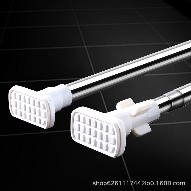 Телескопическая штанга для душевых занавесок без сверления, штанга из нержавеющей стали, штанга для гардероба, верхняя штанга, опора для плитки, штанга для сушки одежды