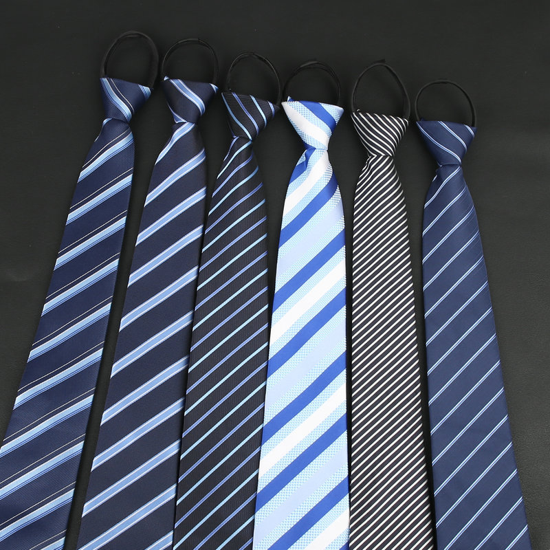 Tie Men's Formal Dress Business Groom Wedding Student Female Professional Shirt Red Black Blue Convenient Zipper Lazy