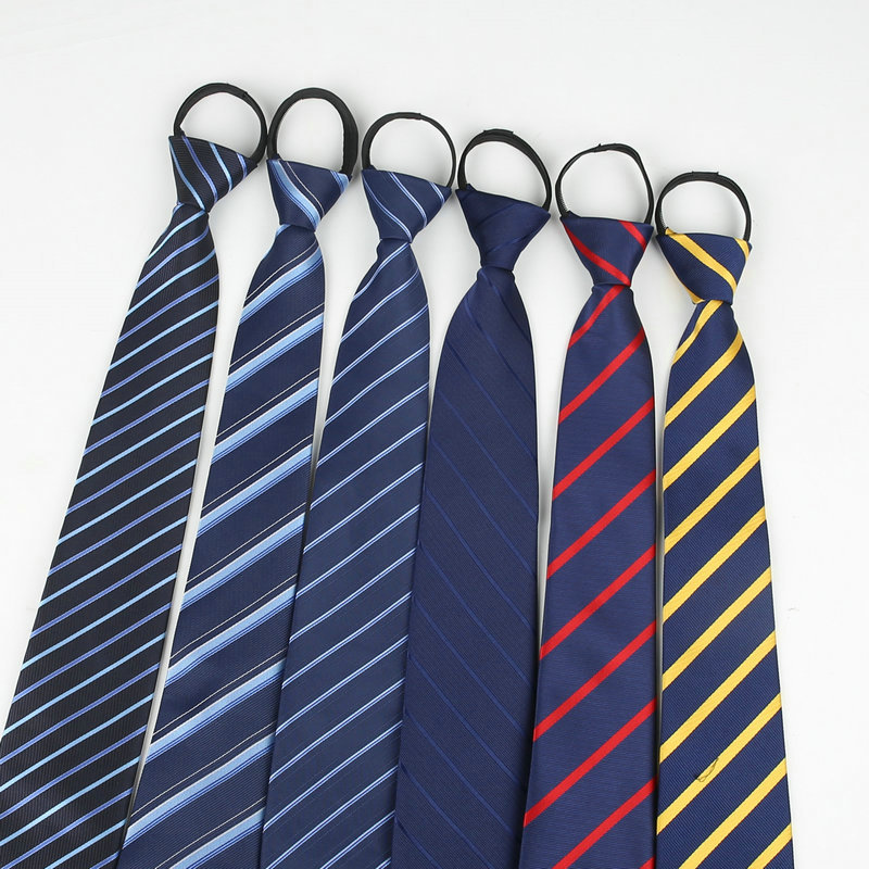 Tie Men's Formal Dress Business Groom Wedding Student Female Professional Shirt Red Black Blue Convenient Zipper Lazy