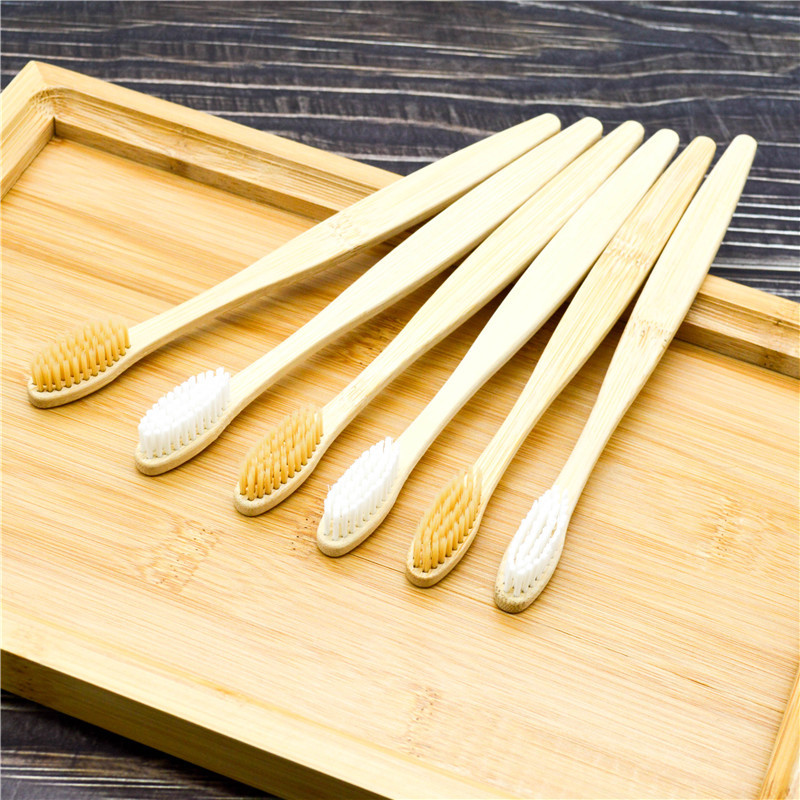 Cross-Border Disposable B&B Hotel Supplies Mildew-Proof Material Bamboo Toothbrush Adult Bamboo Charcoal Soft-Bristled Wash Set Toothbrush