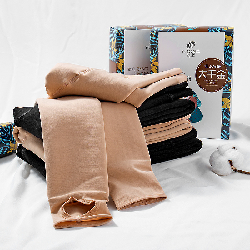 Леггинсы с флисовой подкладкой для полных девушек, больших размеров, осень-зима, для ношения на улице, теплые 9306