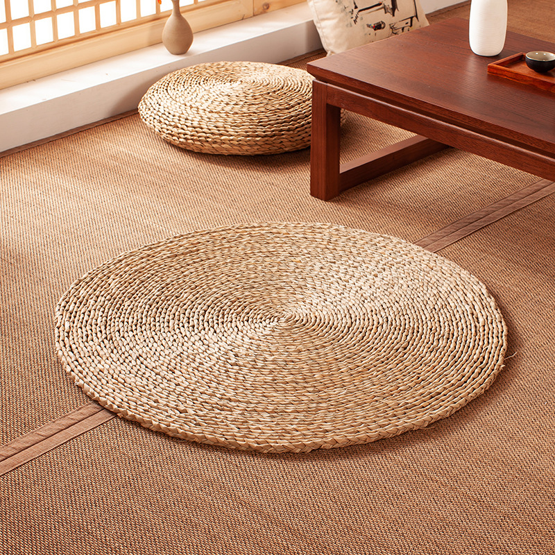 Handmade Straw Thin Pet Cushion Round Coaster Pot Heat Insulation Pad Wall Decoration Pendant