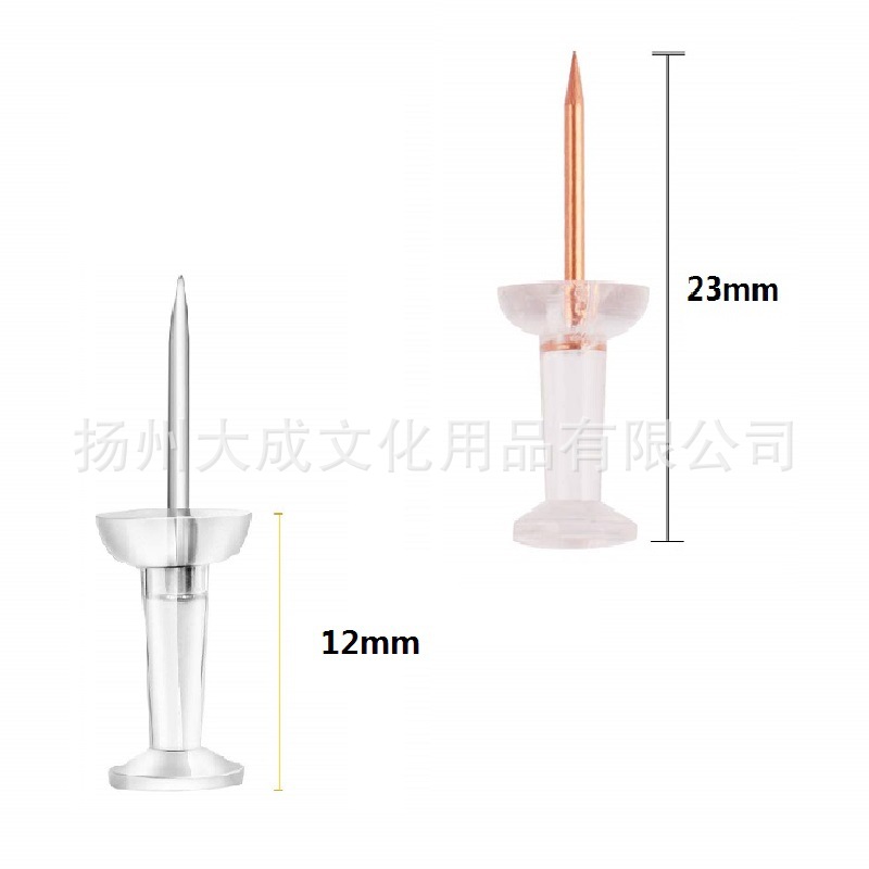 Color transparent plastic I-shaped nail office cork board photo wall press nail pin pin wholesale