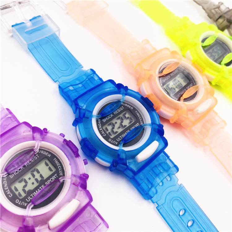 Factory Direct Sales Children's Jelly Cartoon Electronic Watch Multi-Color Student Gift Small Watch Street Stall Supply