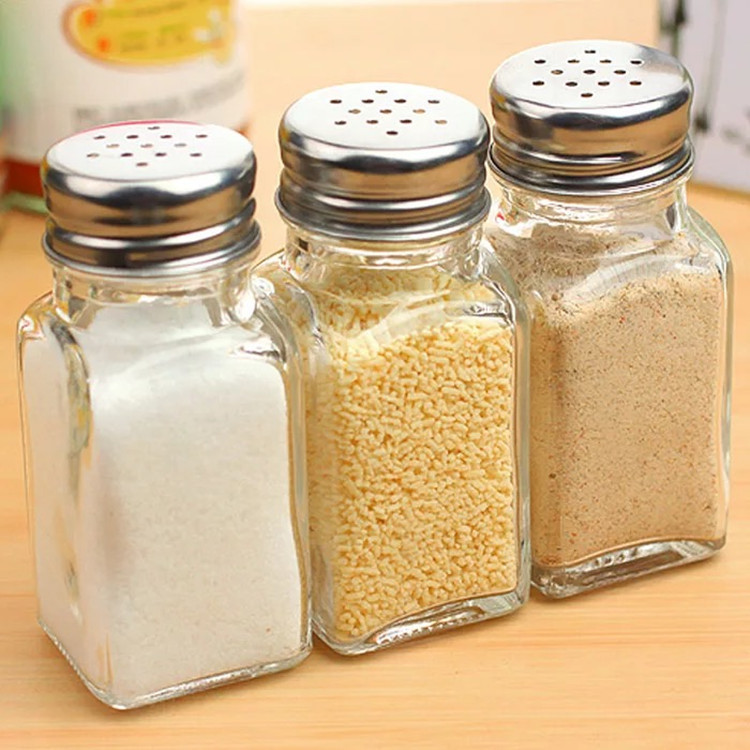 Creative Glass Seasoning Bottle Pepper Bottle Portable Seasoning Bottle Storage Tank Kitchen Solid Seasoning Jar Sprinkler Bottle