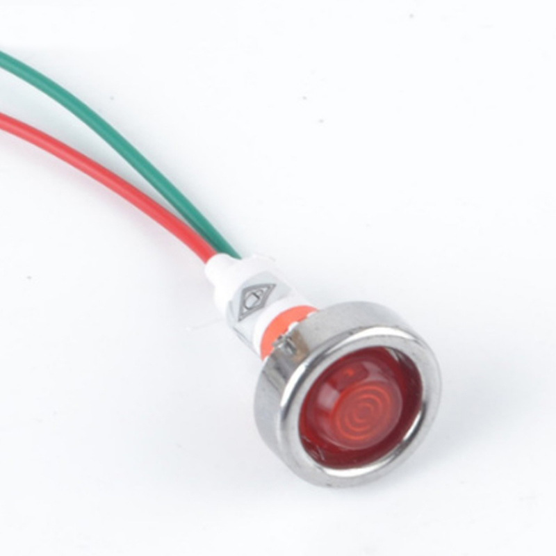 LED with line signal light power indicator DC12V 10mm red Green Yellow Blue White
