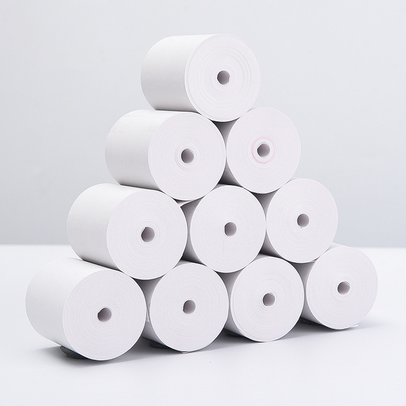Cash register paper 57x 30mm thermal paper Non-die small roll supermarket catering shopping take-out receipt 55 universal roll paper
