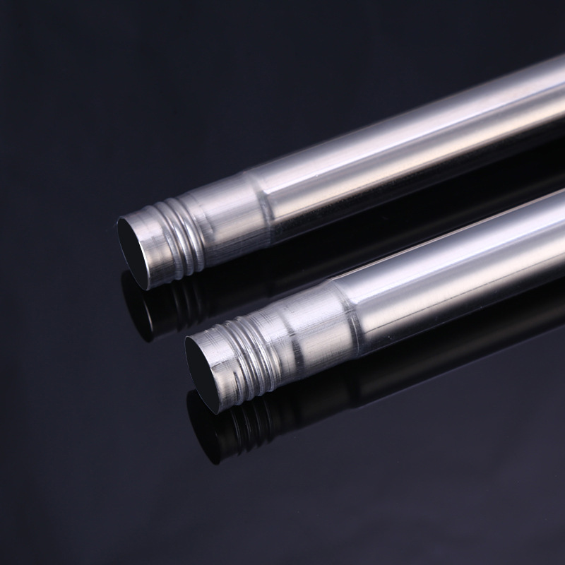 Stainless steel mop accessories 201 stainless steel thread necking protruding rib concave rib various specifications accessories steel pipe wholesale