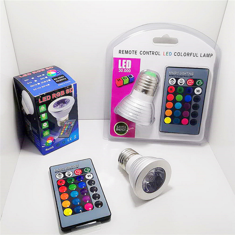 Ledrgb5W Remote Control Light Cup Colorful Spotlight Rgbwgu10 Constant Current Power Supply with Memory and Remote Control Super Bright