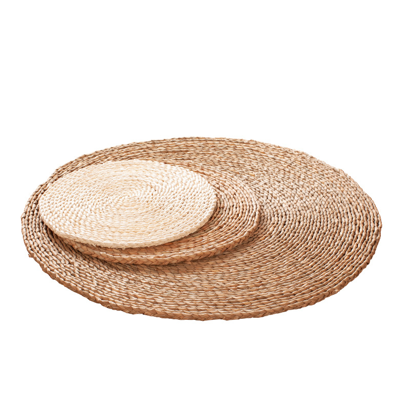 Handmade Straw Thin Pet Cushion Round Coaster Pot Heat Insulation Pad Wall Decoration Pendant