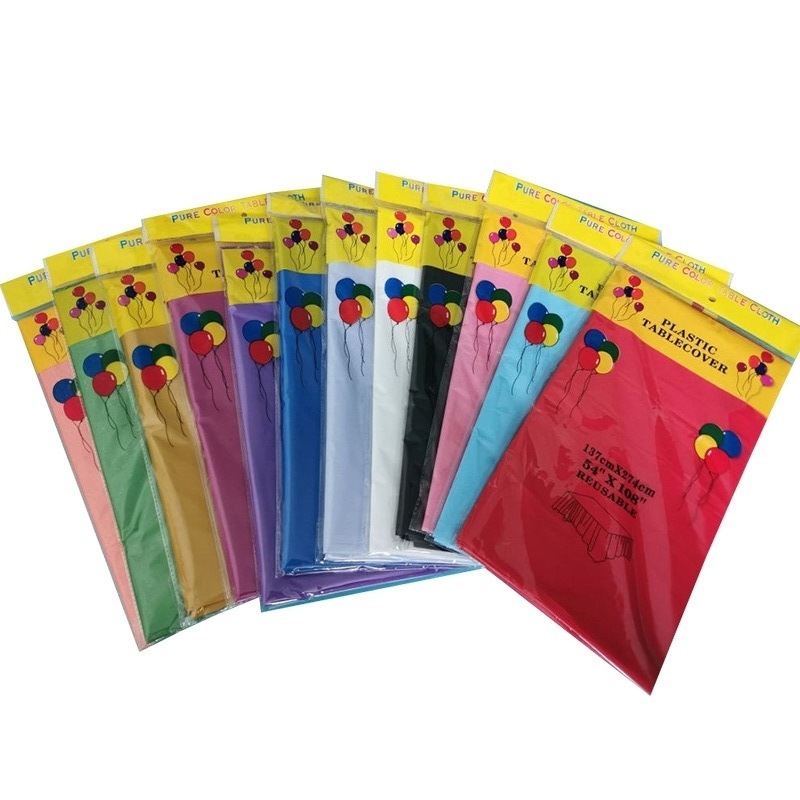 Disposable Tablecloth Cross-border Hot Party Hotel Household Rectangular Tablecloth Waterproof and Oil-proof Plastic Tablecloth
