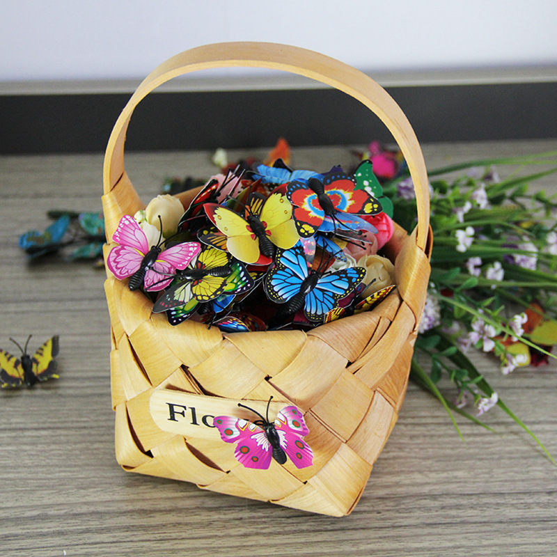 4cm simulation Butterfly 3D 3D pvc butterfly Crystal mud accessories micro landscape decoration simulation butterfly manufacturer