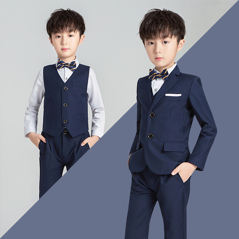 Children's Suits, Spring & Fall, Boys' Pure Color Suits, Flower Girl Dress Suits, Piano Catwalk Performance Clothes, Drop Shipping