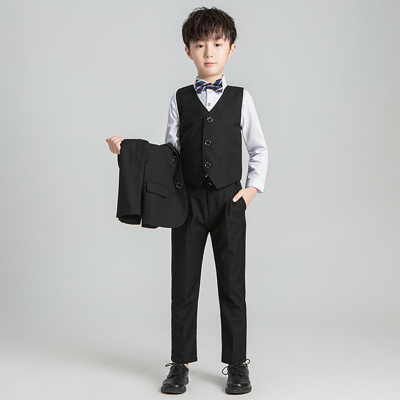 Children's Suits, Spring & Fall, Boys' Pure Color Suits, Flower Girl Dress Suits, Piano Catwalk Performance Clothes, Drop Shipping
