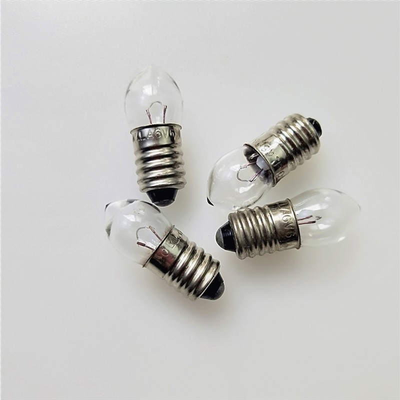 Mining lamp beads pointed bulb 6V6W screw E10 Halogen Bulb Flashlight lamp beads