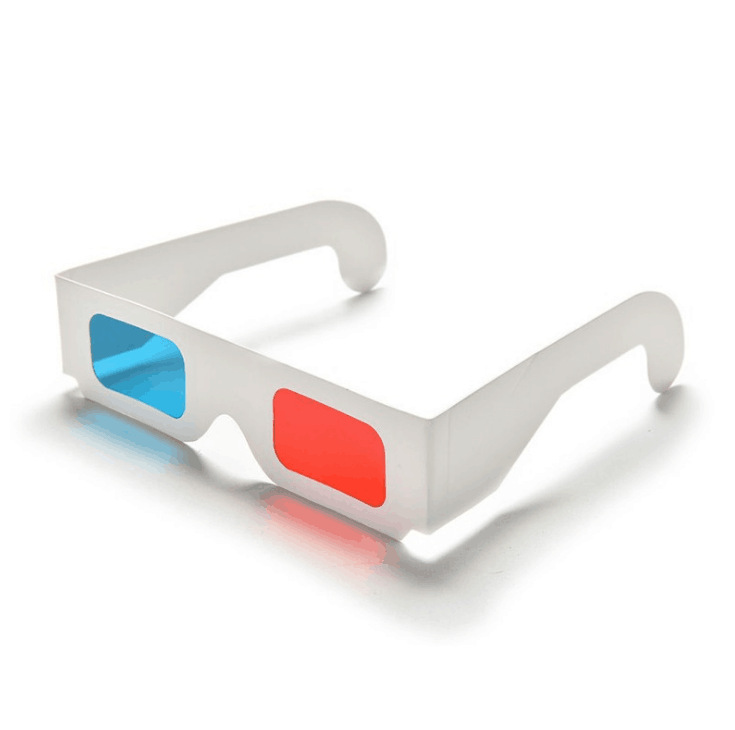 Spot 3D glasses paper red and blue glasses 3D stereo glasses disposable paper 3D glasses
