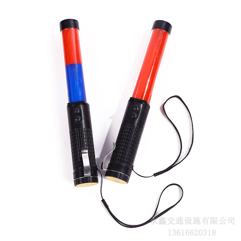 Traffic Rechargeable Baton LED Light Emergency Red Blue Red Hook Lighting LED Warning Light Evacuation Stick