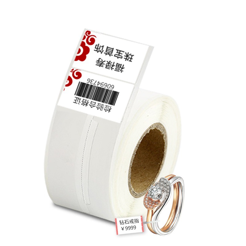 Deyi DP series thermal jewelry tag label paper gold and silver jewelry jewelry price label adhesive sticker printing paper