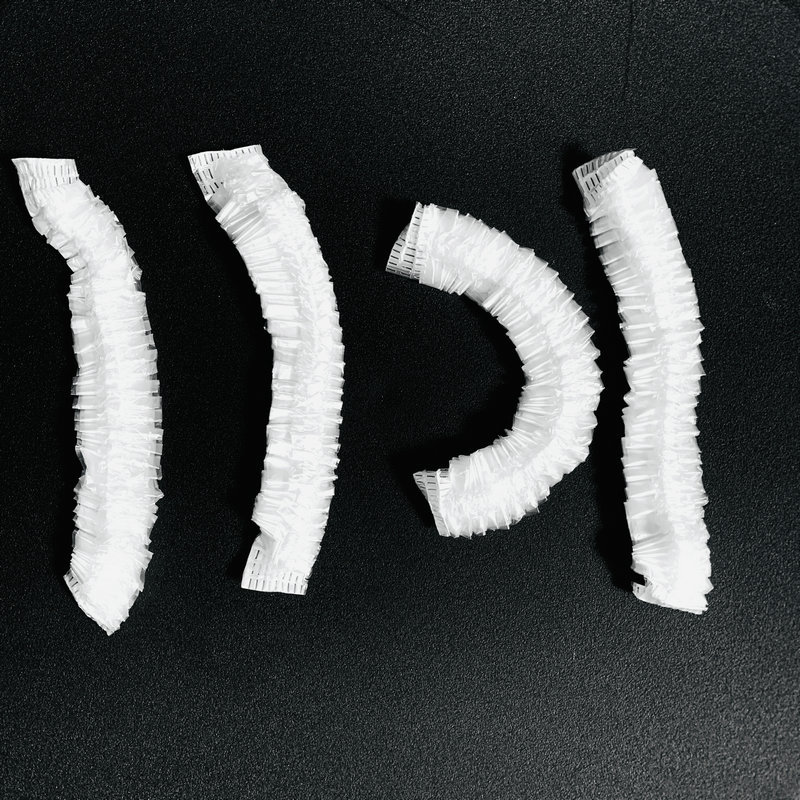 Disposable Plastic Shower Cap Thickened Dustproof Hair Dyeing Hair Treatment Head Cover Strip Waterproof Bath Color Plastic Hat