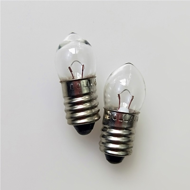 Mining lamp beads pointed bulb 6V6W screw E10 Halogen Bulb Flashlight lamp beads