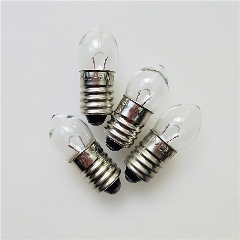 Mining lamp beads pointed bulb 6V6W screw E10 Halogen Bulb Flashlight lamp beads