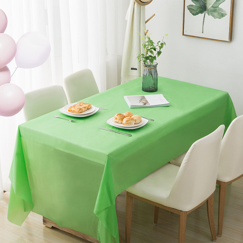 Disposable Tablecloth Cross-border Hot Party Hotel Household Rectangular Tablecloth Waterproof and Oil-proof Plastic Tablecloth