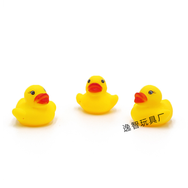 Children's Water Play Little Yellow Duck Colorfulful Mini Little Duck Vinyl Soft Rubber Pinch and Call Little Duck Bath Toy