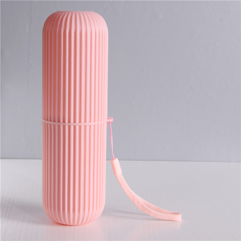 Vertical Stripes Travel Wash Cup Toothbrush Cup Toothpaste Storage Box Portable Toothbrush Box Toothbrush Bucket Simple Mouthwash Cup