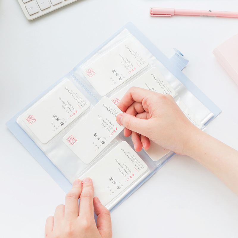 Buckle business card book, photo album, photo star chasing card bag, business card holder, ticket collection book, card storage wholesale