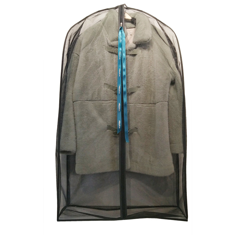 Down jacket fur three-dimensional clothes dust cover household hanging dust bag coat cover transparent clothes storage bag