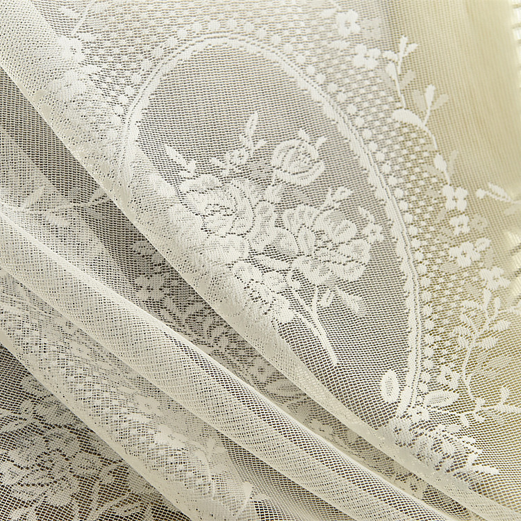White lace European mirror peony flower window screen curtain fabric curtain Princess mosquito net tablecloth wholesale can set * CB