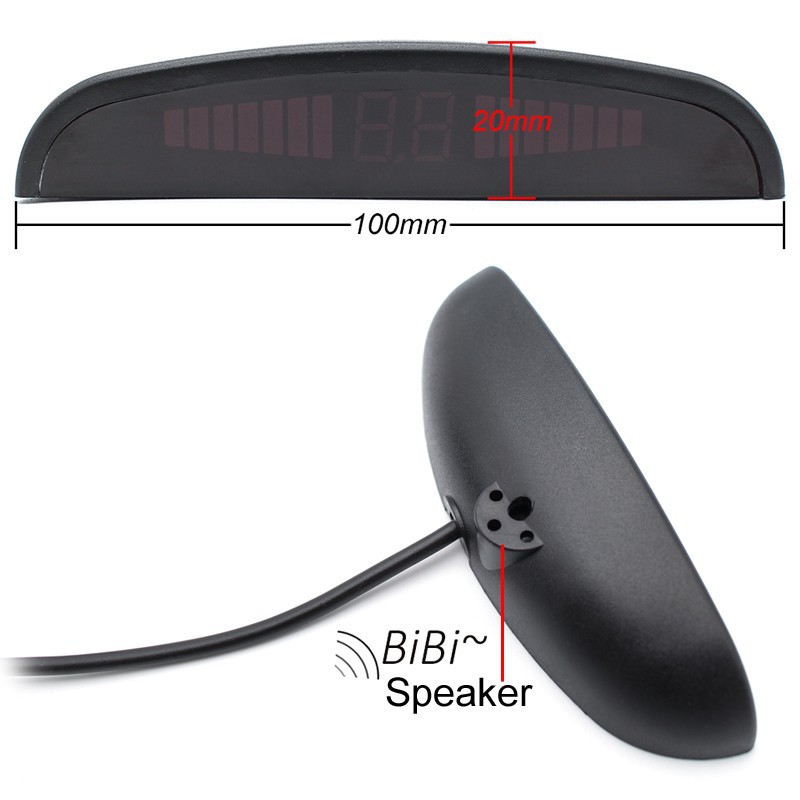 Cheshitong car 12v reversing radar buzzer small crescent LED display accurate distance reporting radar